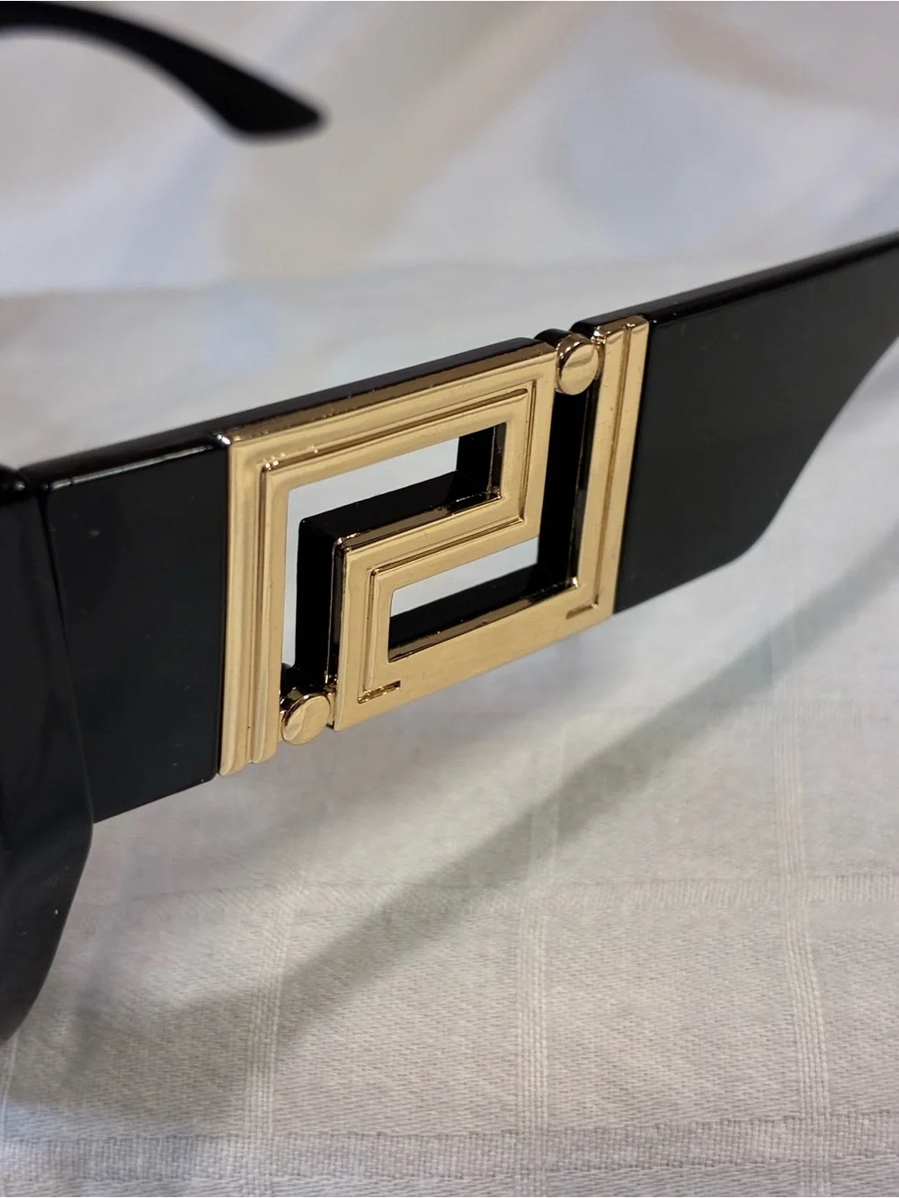 Black Sunglasses with Gold Accent Women's Sunglasses - Picture 3 of 5